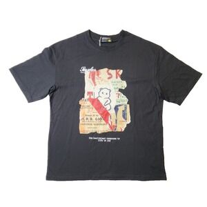 Senseless‎ T-Shirt Unisex Graphic Print Black Size L